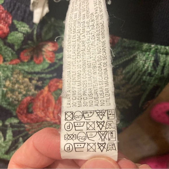 ZARA MAN Sz XL Black Tag Tapestry Jacquard Mix Media Slim Fit Bomber Jacket - Picture 7 of 13